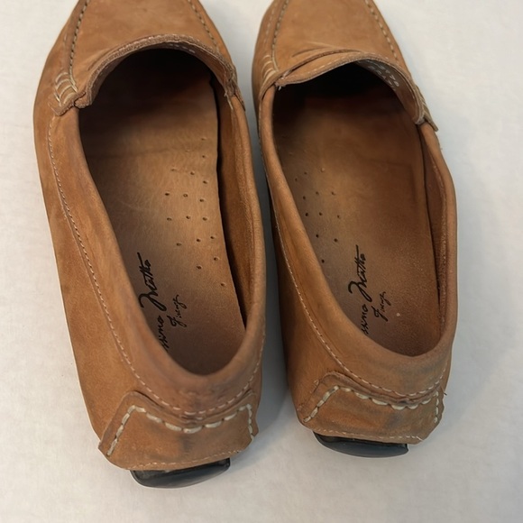 MASSIMO MATTEO PENNY KEEPER BROWN LEATHER LOAFER DRIVING SHOES MOCCASINS 7.5 - Picture 16 of 16